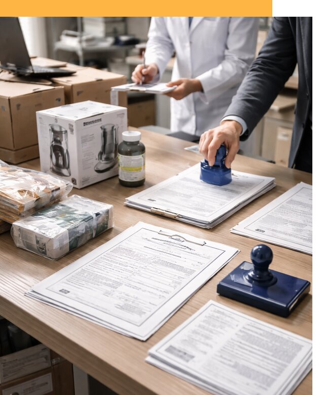 Сертификация импортных товаров от 12182 с таможенным сопровождением